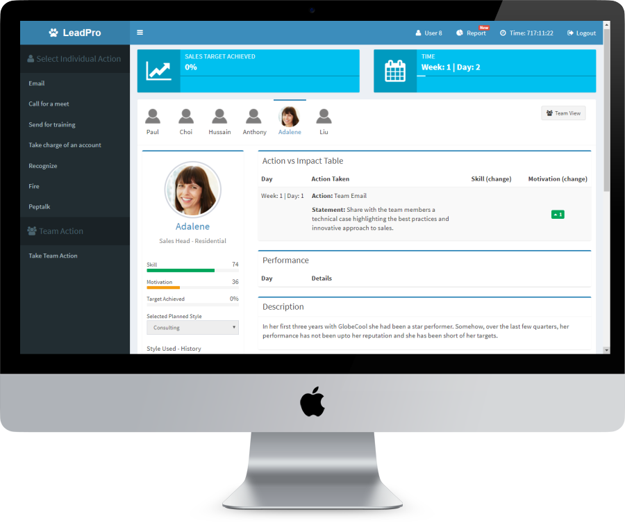 Learn leading teams with leadpro simulation